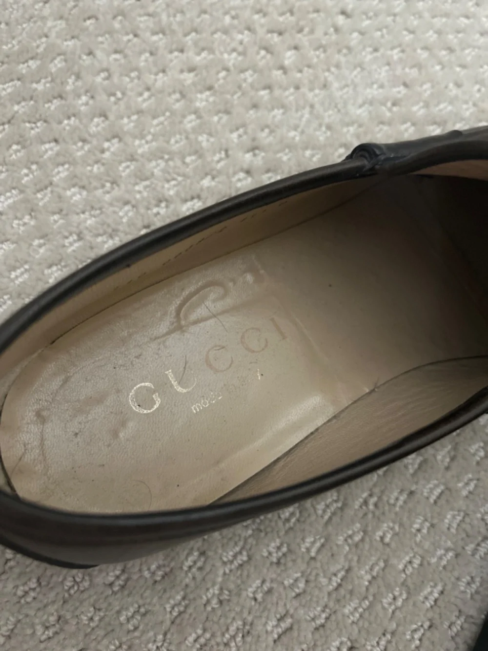 Men’s genuine leather Gucci loafers